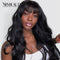 Xrs Beauty Hair Body Wave Wig with Bangs 13x4 lace Front Wig Remy Human Hair [CFW88]