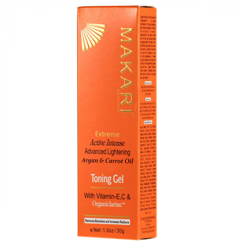 MAKARI EXTREME ACTIVE INTENSE TONING GEL WITH VITAMIN E, C & ORGANICLARINE (1 0Z)