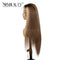 Xrs Beauty Hair Straight Ombre Honey Brown Human Hair Lace Wig With Blonde Money Piece Highlights [CFW14]