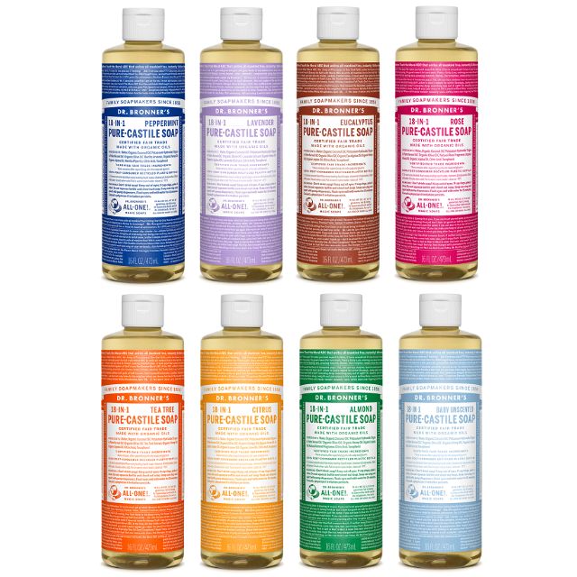 DR. Bronner's Castile Soap 16OZ and 32 OZ