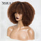 Xrs Beauty Hair Caramel Brown Coily Bang Human Hair Lace Front Wigs [CFW82]