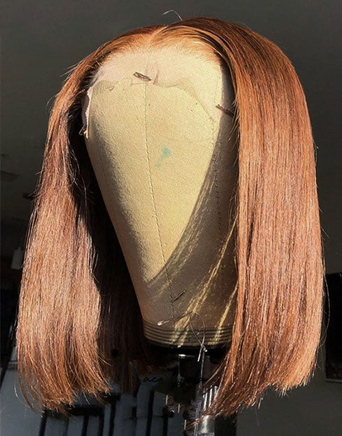 Jessies Wig Chestnut Brown Bob Cut 13x4 Lace Frontal Wigs | 4x4 Closure Wigs