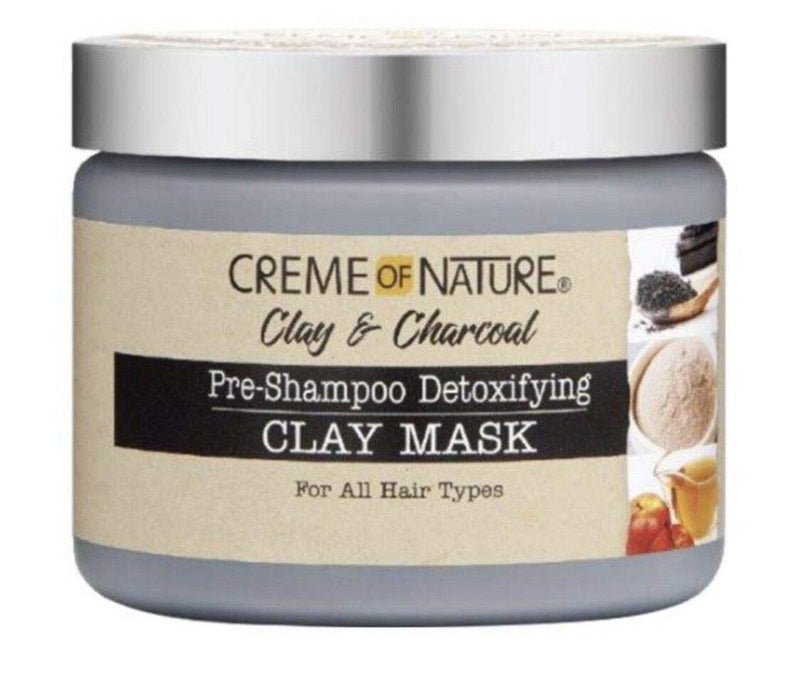 Creme Of Nature Clay & Charcoal Pre-Shampoo Detoxifying Clay Mask ( 11.5 OZ )