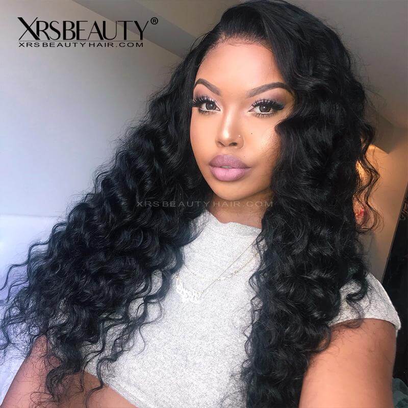 Xrs Beauty Hair Layered Edge Wig Deep Wave 13x5 Lace Frontal Wig Glueless Virgin Human Hair Wig [LFW05]