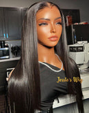 Jessies Wig 30INCH Crystal Lace 5X5 UNDETECTABLE HD Lace Brazilian Straight Human Hair Lace Closure Wigs