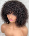 Jessies Wig Curly Bob Wigs With Bangs Capless Fringe Human Hair Wigs