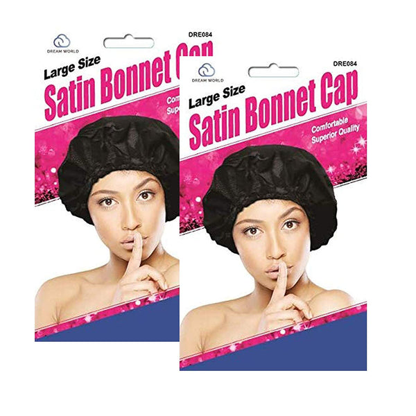 DREAM WORLD LARGE SIZE SATIN BONNET CAP ASSORTED 1 PIECE (DRE084)