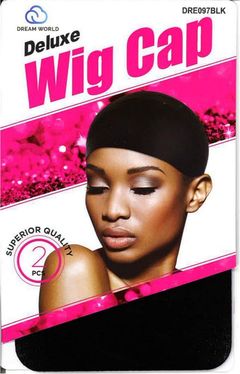 DREAM WORLD DELUXE WIG CAP (2 PCS) DRE097BLK