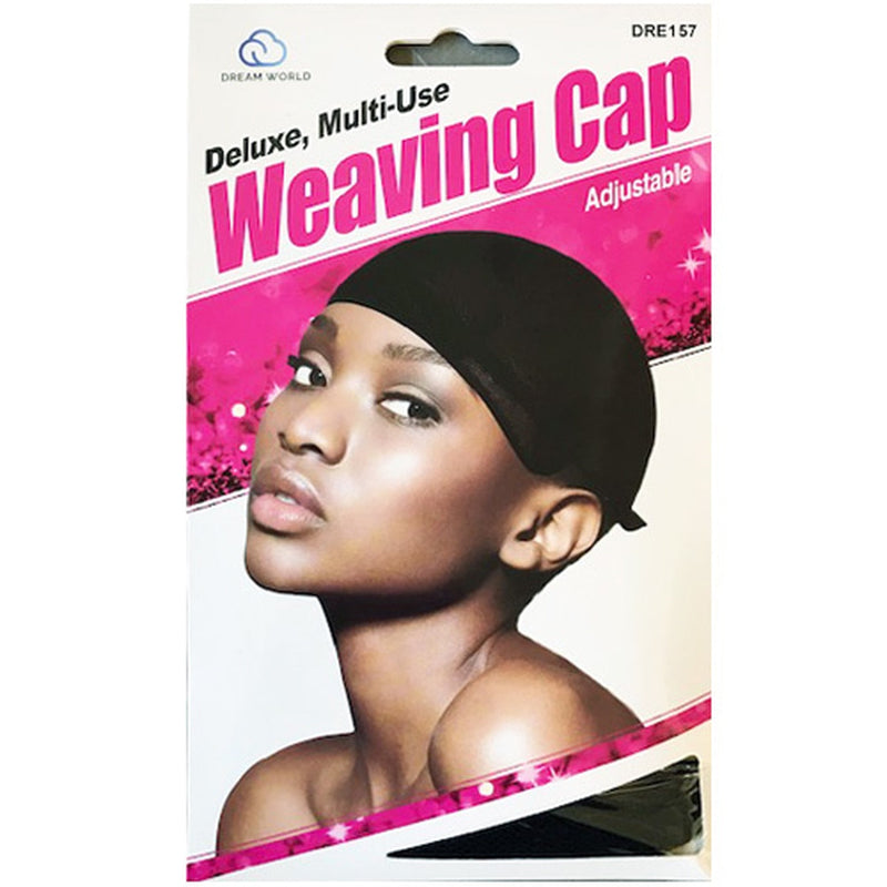 DREAM WORLD DELUXE, MULTI-USE WEAVING CAP BLACK ADJUSTABLE (DRE157)