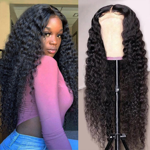 Dola Hair Glueless 180 Density Lace Closure Wig Deep Curly Brazilian