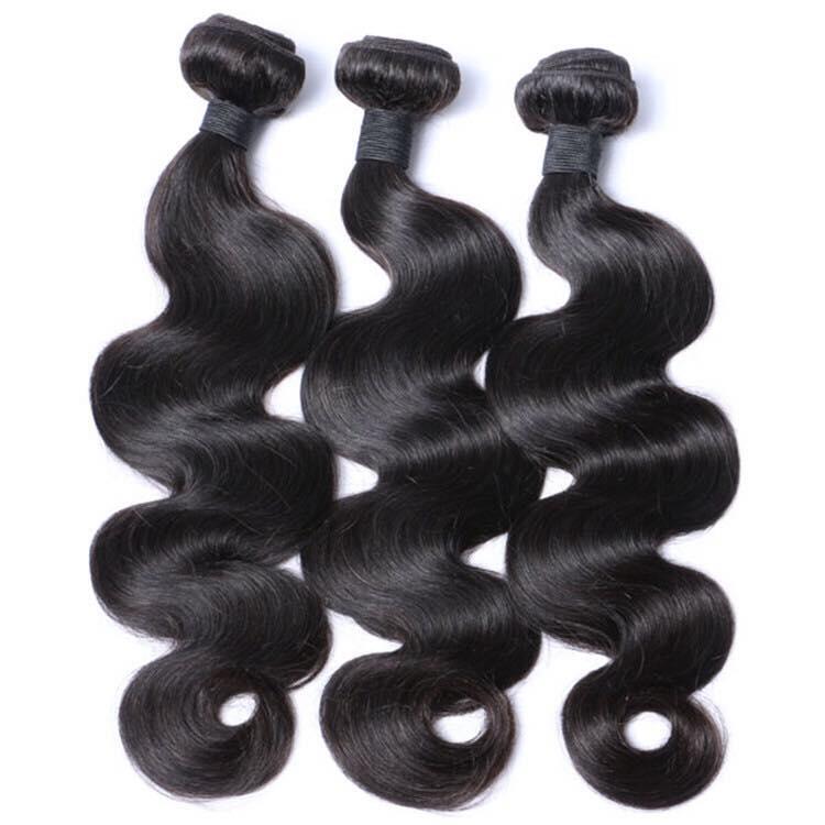 tiktok Super Sale 12A Grade 3 Bundles Body Wave Hair With 5x5 16 inch Free Part Closure