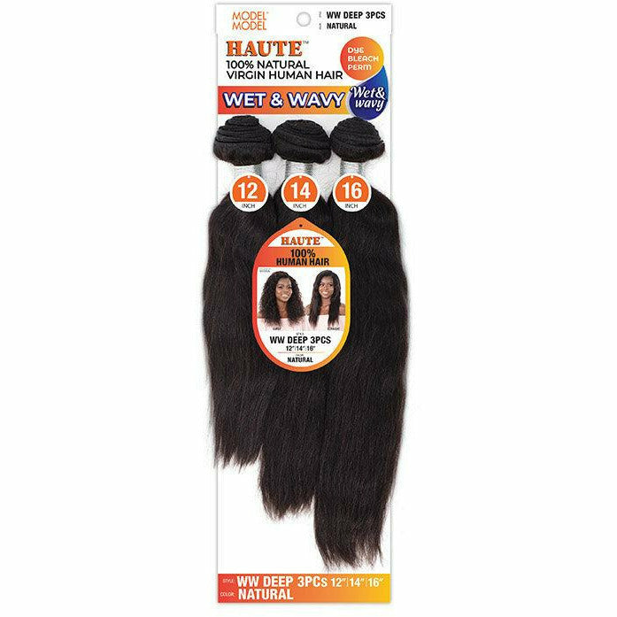 Model Model Haute Wet & Wavy 100% Virgin Human Hair Weave - WW Deep 3PCs