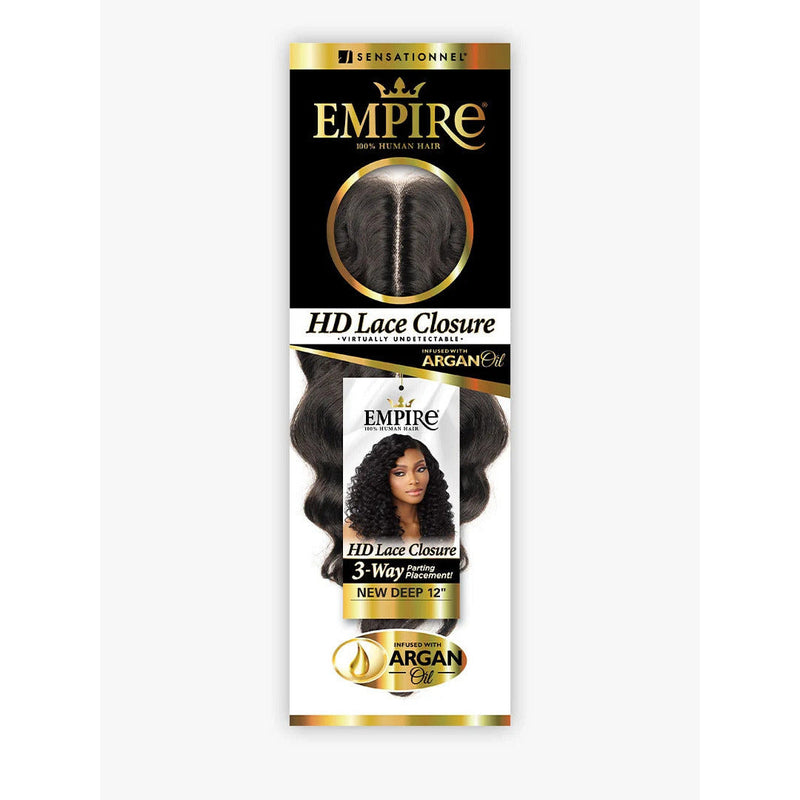 Sensationnel Empire 10A 100% Human Hair HD Lace Closure – New Deep 12"