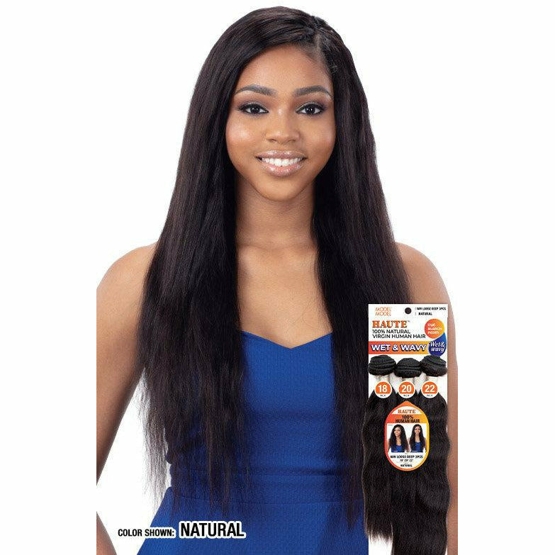 Model Model Haute Wet & Wavy 100% Virgin Human Hair Weave - WW Loose Deep 3PCs