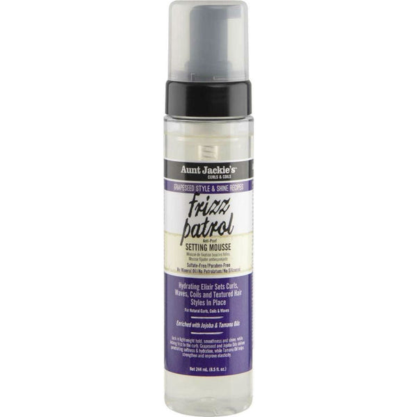 Aunt Jackie's Grapeseed Frizz Patrol Setting Mousse (12 Oz)