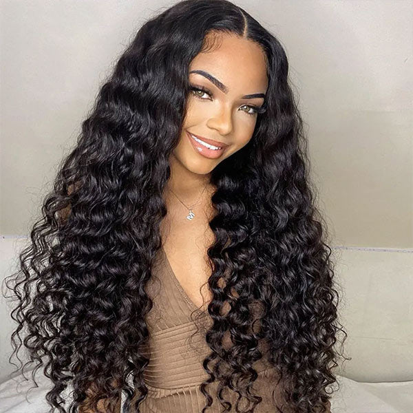 Deep Wave Pre-Cut 5X5 HD Lace Wigs Wear And Go Glueless Wigs For Beginners