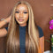 Mslynn Wear Go Glueless Pre Cut 5x5 Lace Wigs Kinky Straight 4/27 Honey Blonde Highlight Wig