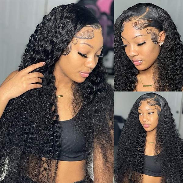 Air Wig 13X4 Lace Frontal Deep Wave Wig Breathable Cap Glueless Lace Wig