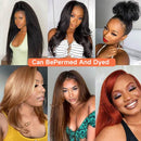 Air Wig Kinky Straight Breathable Cap Glueless 13X4 Lace Frontal Wig