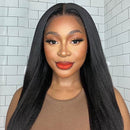 Air Wig Kinky Straight Breathable Cap Glueless 13X4 Lace Frontal Wig