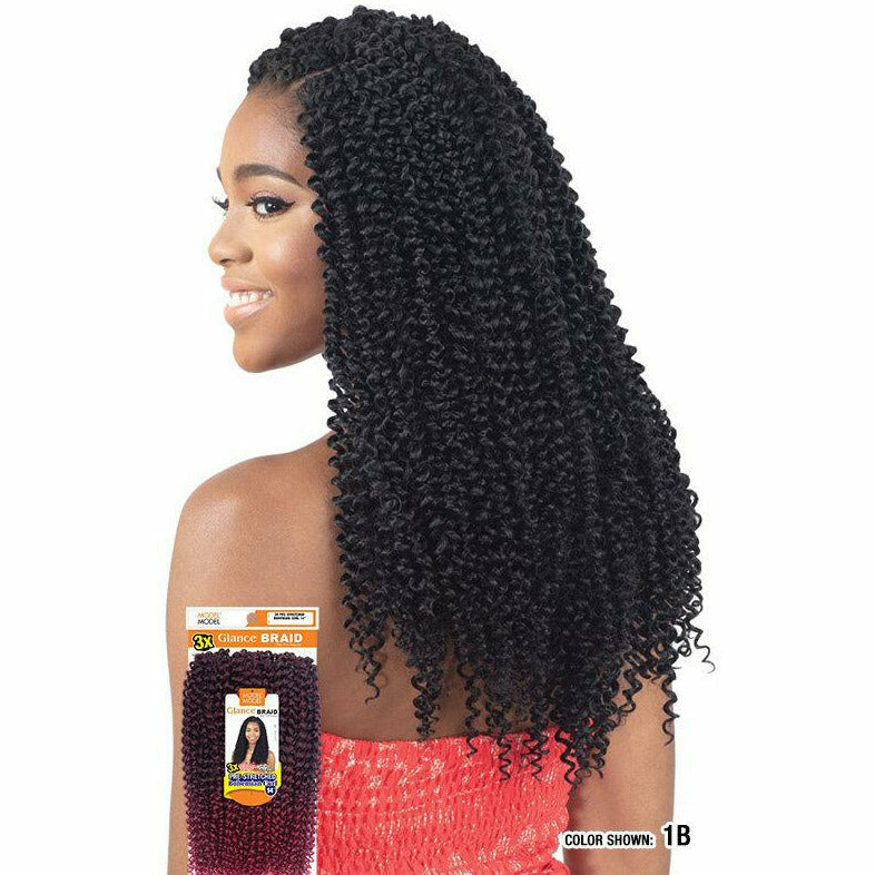 Model Model Glance Braids – 3x Pre-Stretched Bohemian Curl 14"