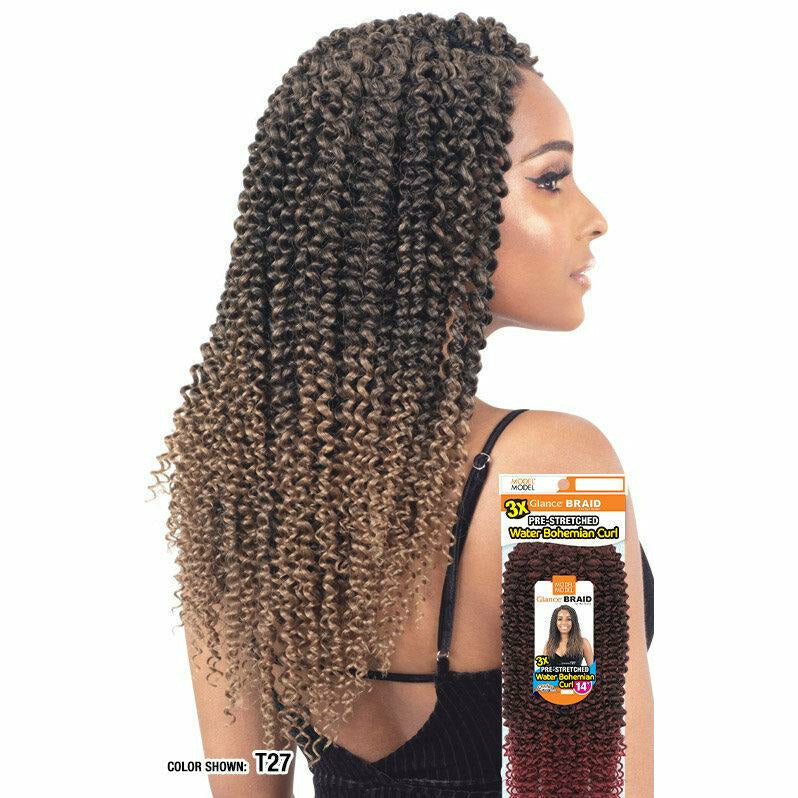 Model Model Glance Braids – 3x Pre-Stretched Water Bohemian Curl 14"