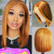 Aligrace 4x4 Closure Lace Straight BoB Wigs Ginger Orange Color