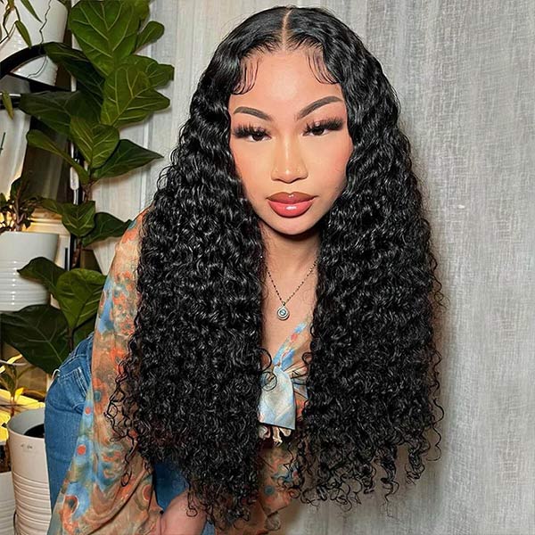 Mslynn Hair HD Lace Wigs 150% Density Transparent 13x4 Lace Front Wig Bouncy Curly Frontal Wig