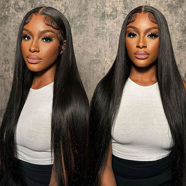 13x4 Straight Lace Front Wig HD Transparent Lace Wig Long Straight Human Hair