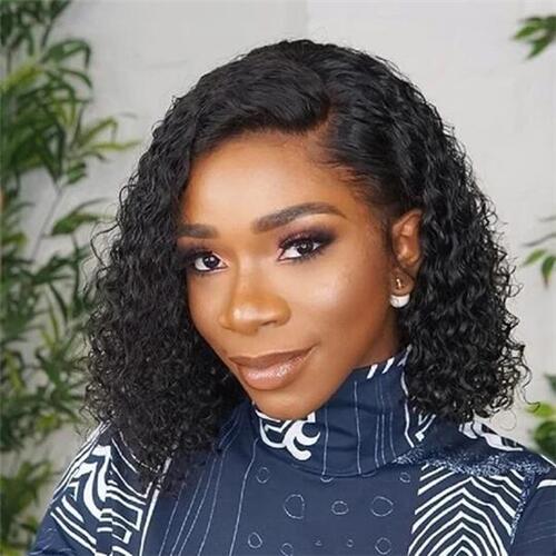 Bob Wigs 13x6 Lace Frontal Wigs Curly 100% Virgin Human Hair Lace Wigs
