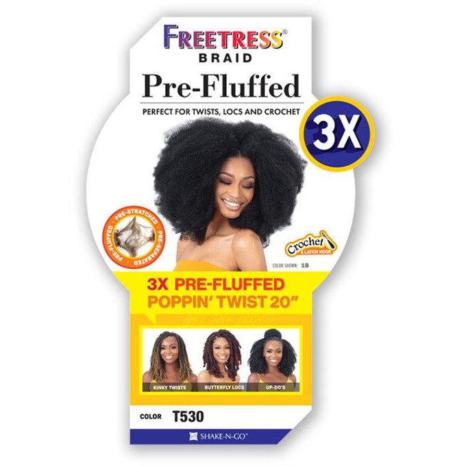 Freetress Synthetic Crochet Braids - 3X Pre-Fluffed Poppin Twist 20"