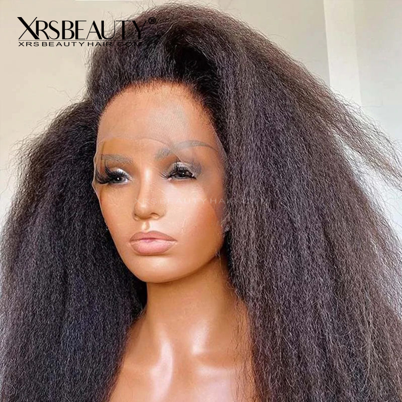 Xrs Beauty Hair 360 Lace Frontal Wig Kinky Straight Pre-plucked Human Hair Wig For Black Women [360KS]