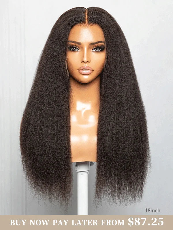 Hairvivi Afrolista Kinky Straight Wig Human Hair Lace Front HD Lace