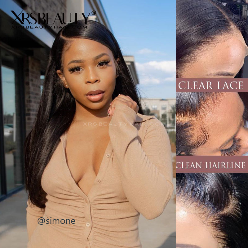 Xrs Beauty Hair Human Hair HD Lace Front Wig Straight 13x6 *NEW* CLEAR LACE & CLEAN HAIRLINE [ LFW11 ]