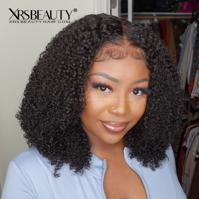 Xrs Beauty Hair Human Hair HD Lace Front Wig Tight Curly 13x6 *NEW* CLEAR LACE & CLEAN HAIRLINE [LFW18]