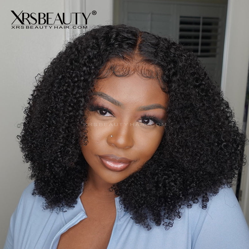 Xrs Beauty Hair Human Hair HD Lace Front Wig Tight Curly 13x6 *NEW* CLEAR LACE & CLEAN HAIRLINE [LFW18]