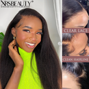 Xrs Beauty Hair Human Hair HD Lace Front Wig Yaki Straight 13x6 *NEW* CLEAR LACE & CLEAN HAIRLINE [LFW19]