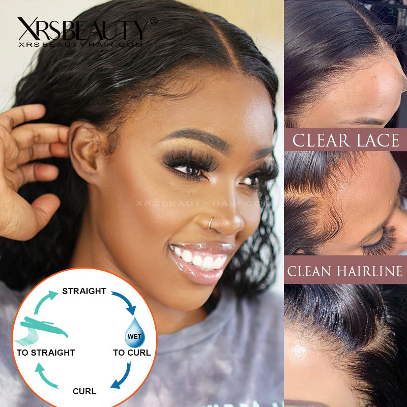 Xrs Beauty Hair Glueless HD Lace Front Human Hair Wigs *New* Clear Lace & Clean Hairline Wet and Wavy Natural Looking Wigs for black women [LFW30]