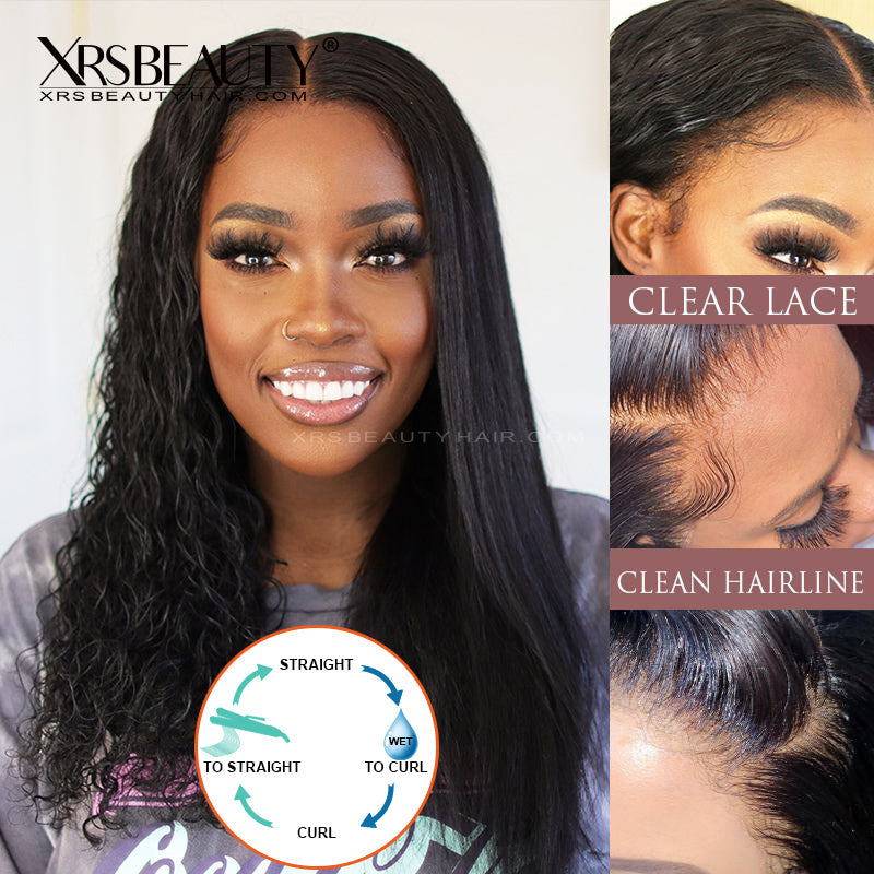 Xrs Beauty Hair Glueless HD Lace Front Human Hair Wigs *New* Clear Lace & Clean Hairline Wet and Wavy Natural Looking Wigs for black women [LFW30]