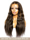 Hairvivi Juniper Lace Front Wigs With Bangs Brown Color With Highlights