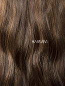 Hairvivi Juniper Lace Front Wigs With Bangs Brown Color With Highlights