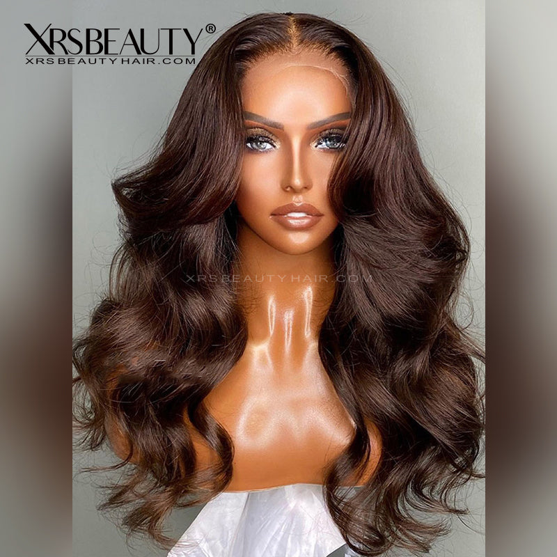 Xrs Beauty Hair Body Wave Chocolate Brown Lace Front Human Hair Wig [CFW65]