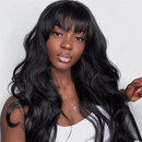 Body Wave Wig With Bangs Glueless Wigs Top Lace 2X4 Lace Wigs Machine Wigs