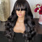 Body Wave Wig With Bangs Glueless Wigs Top Lace 2X4 Lace Wigs Machine Wigs