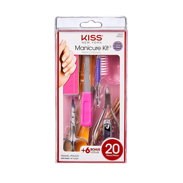 KISS NEW YORK PROFESSIONAL MANICURE KIT - 20 PIECES