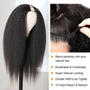 Mslynn Kinky Straight U Part Human Hair Wigs Glueless Human Hair Wigs For Women