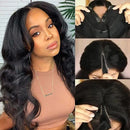 V Part Wig Body Wave Human Hair No Leave Out Thin Part Upgrade U Part Wig Glueless Wig