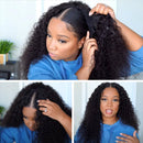 Deep Curly V Part Human Hair Wig No Leave Out Human Hair Wig Upgrade U Part Wig Glueless Wig