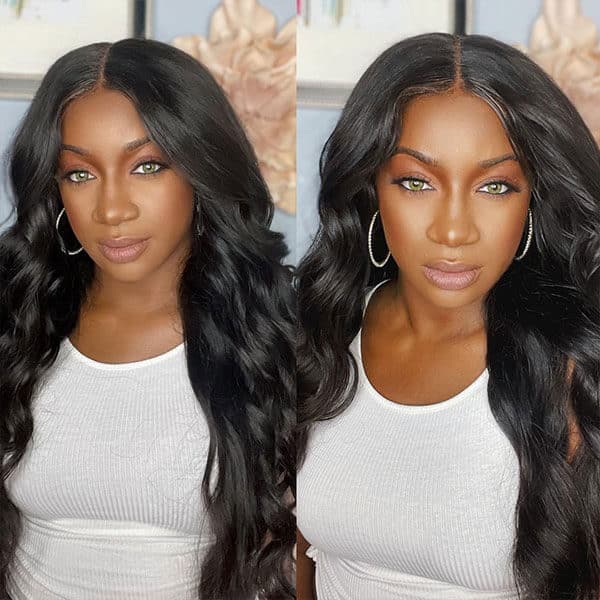 V Part Wig Body Wave Human Hair No Leave Out Thin Part Upgrade U Part Wig Glueless Wig