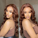 tiktok Super Sale Loose Wave Chestnut Dark Brown Color 13×4 5x5 4x4 Lace Frontal/Closure Wig Human Virgin Hair Wig